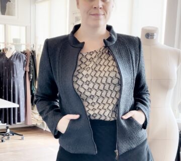 jakke med delbar lynlås