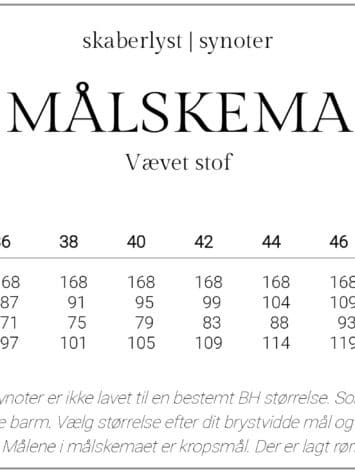 Synoter Målskema vævet stof